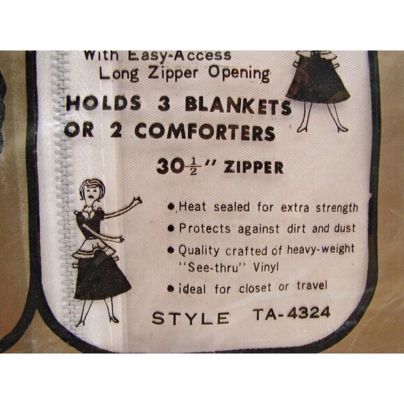 Closet Aids Jumbo Blanket Bag Storage Easy Access Long Zipper Opening 3 Blankets - Picture 4 of 9